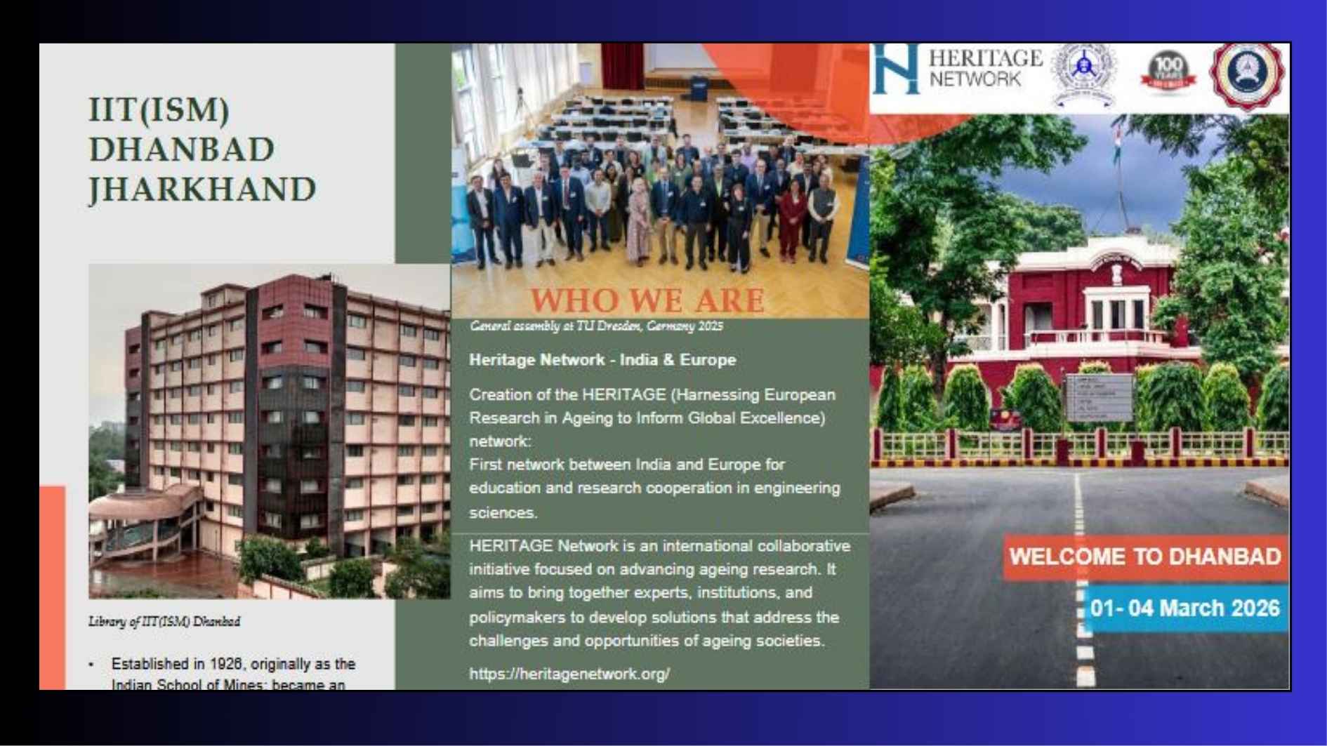 IIT (ISM) Dhanbad to Host HERITAGE Network General Assembly 2026, Strengthening India–Europe Academic Collaboration !