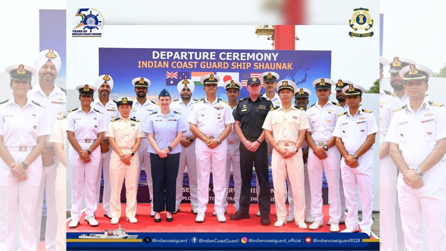 QUAD मिशन के तहत ICGS शौनक चेन्नई से रवाना !